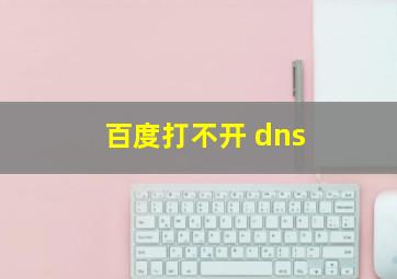 百度打不开 dns